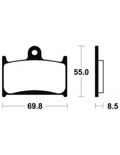 Plaquettes de frein TECNIUM Performance métal fritté - MF124 2
