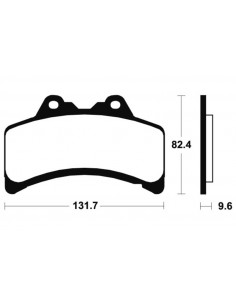 Plaquettes de frein TECNIUM route organique - MA182 2