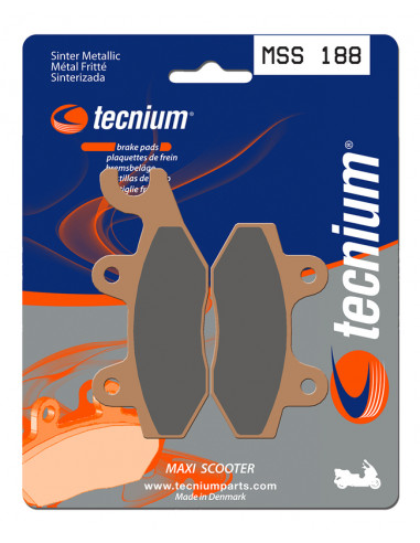 Plaquettes de frein TECNIUM Maxi Scooter métal fritté - MSS188
