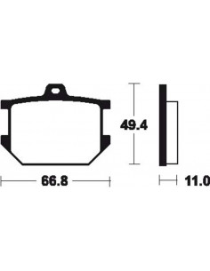 Plaquettes de frein TECNIUM route organique - MA7 2