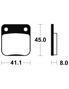 Plaquettes de frein TECNIUM Scooter organique - ME36 2