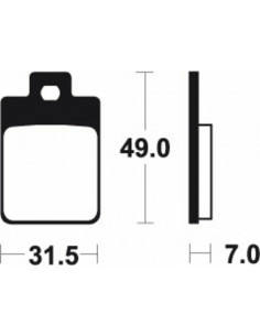 Plaquettes de frein TECNIUM Scooter organique - ME212 2
