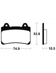 Plaquettes de frein TECNIUM Performance métal fritté - MF90 2