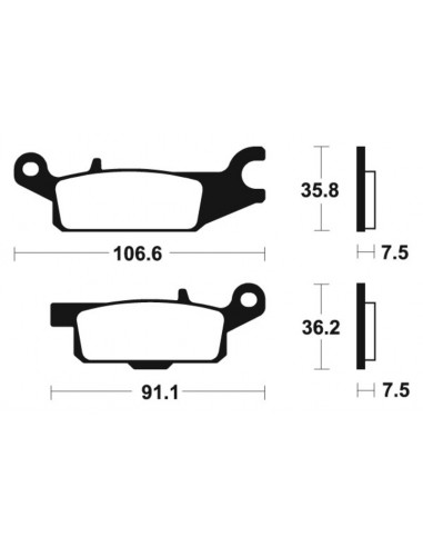 Plaquettes de frein TECNIUM MX/Quad métal fritté - MO350