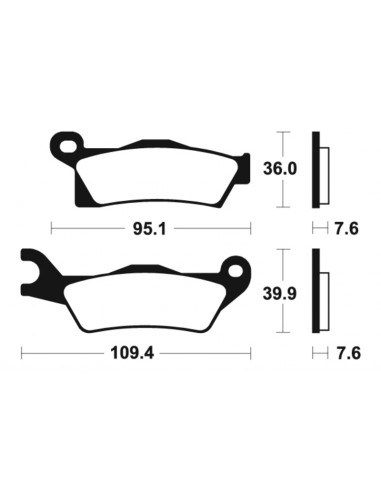 Plaquettes de frein TECNIUM MX/Quad métal fritté - MO410