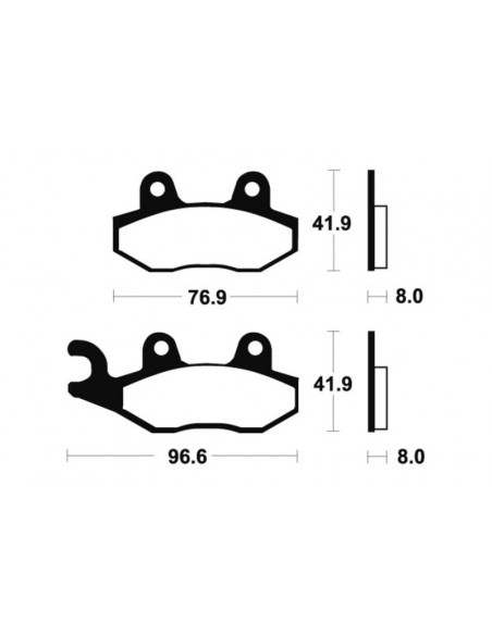 Plaquettes de frein TECNIUM Performance métal fritté - MF111