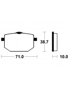 Plaquettes de frein TECNIUM route organique - MA96 2