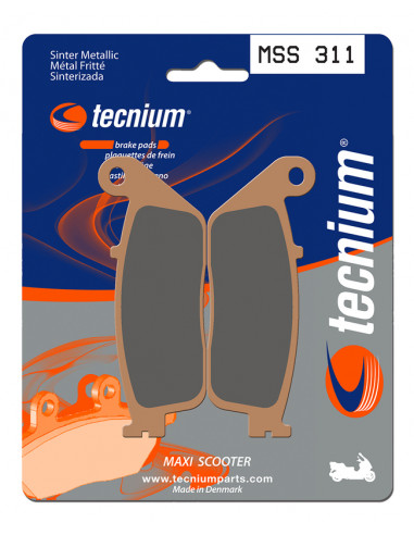Plaquettes de frein TECNIUM Maxi Scooter métal fritté - MSS311