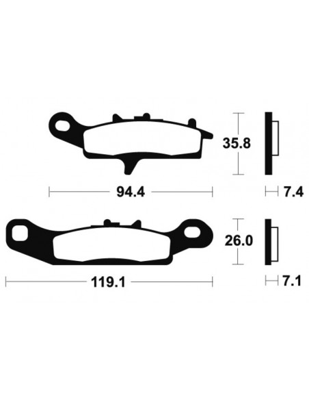 Plaquettes de frein TECNIUM MX/Quad métal fritté - MO298