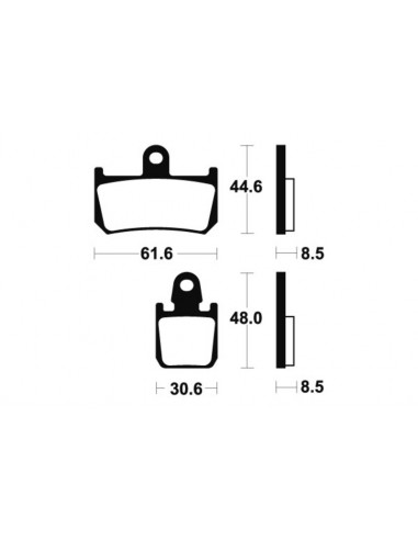 Plaquettes de frein TECNIUM Racing métal fritté carbone - MCR339