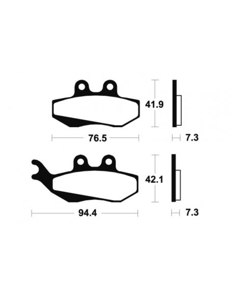 Plaquettes de frein TECNIUM Scooter organique - ME189