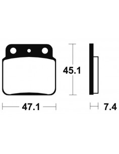Plaquettes de frein TECNIUM MX/Quad métal fritté - MO149 2