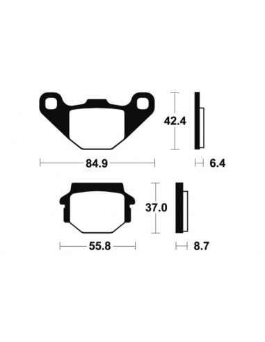 Plaquettes de frein TECNIUM route organique - MA41
