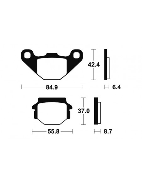 Plaquettes de frein TECNIUM route organique - MA41