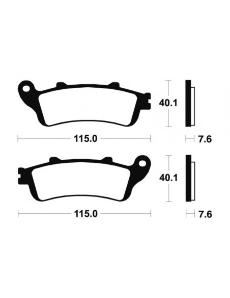 Plaquettes de frein TECNIUM Performance métal fritté - MF221