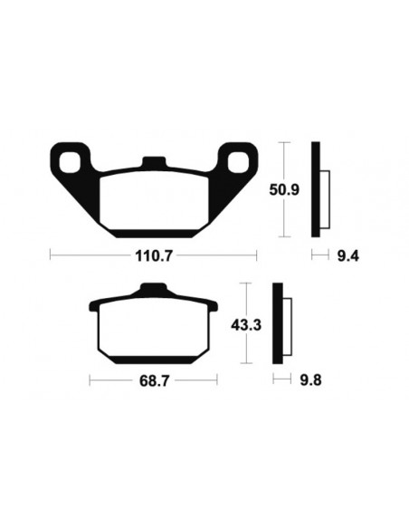 Plaquettes de frein TECNIUM route organique - MA57