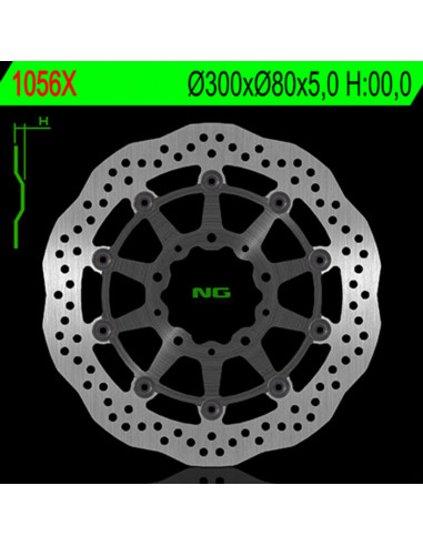 Disque de frein NG BRAKE DISC pétale flottant - 1056X