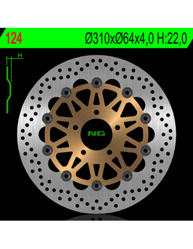 Disque de frein NG BRAKE DISC Flottant - 124