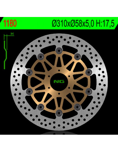 Disque de frein NG BRAKE DISC flottant - 1180