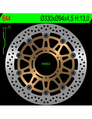 Disque de frein NG BRAKE DISC flottant - 644