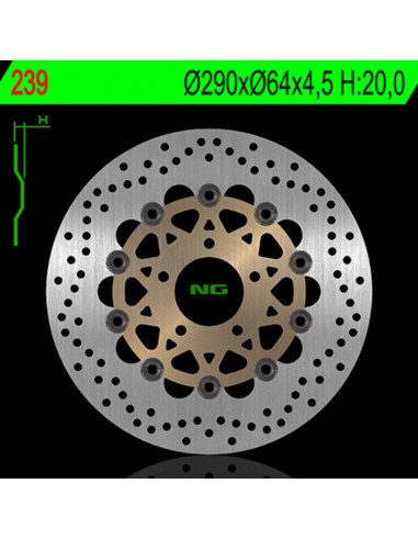 Disque de frein NG BRAKE DISC flottant - 239