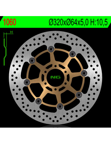 Disque de frein NG BRAKE DISC Flottant - 1060