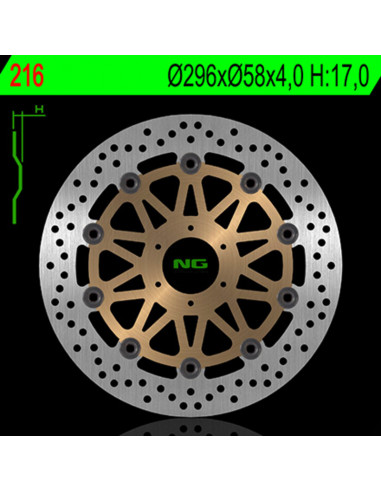 Disque de frein NG BRAKE DISC flottant - 216