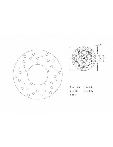 Disque de frein BREMBO Oro fixe - 68B40713