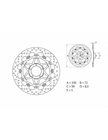 Disque de frein BREMBO Oro flottant - 78B40890