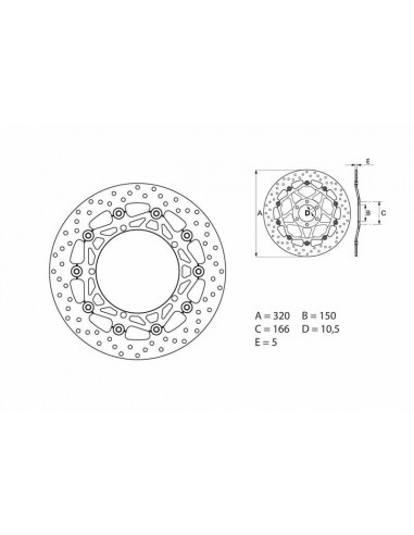 Disque de frein BREMBO Oro flottant - 78B40872