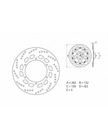 Disque de frein BREMBO Oro fixe - 68B407D0