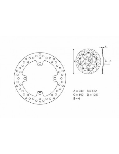 Disque de frein BREMBO Oro fixe - 68B40788