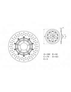 Disque de frein BREMBO Oro fixe - 68B407B1