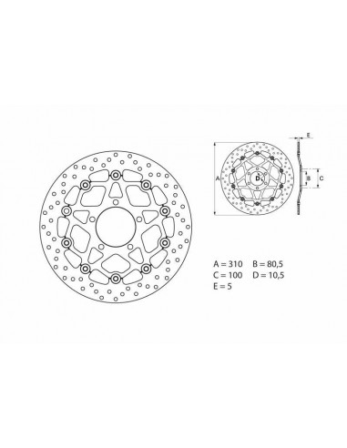 Disque de frein BREMBO Oro flottant - 78B40861