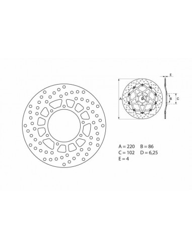 Disque de frein BREMBO Oro fixe - 68B40742