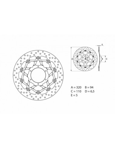 Disque de frein BREMBO Oro flottant - 78B40877