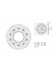 Disque de frein BREMBO Oro flottant - 78B40871