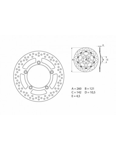 Disque de frein BREMBO Oro fixe - 68B407B4