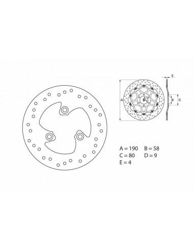 Disque de frein BREMBO Oro fixe - 68B40715