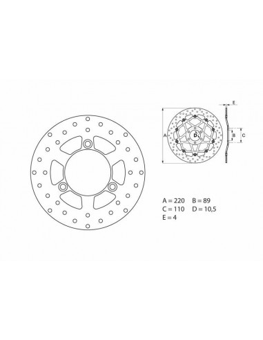 Disque de frein BREMBO Oro fixe - 68B40729