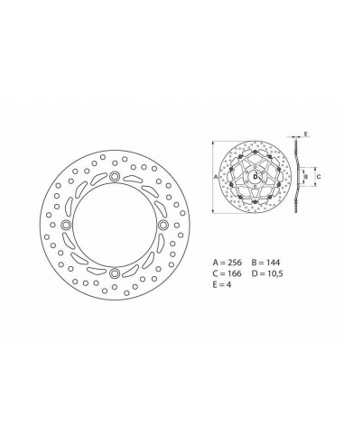 Disque de frein BREMBO Oro fixe - 68B407A5