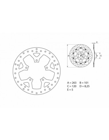 Disque de frein BREMBO Oro fixe - 68B407D9