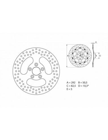 Disque de frein BREMBO Oro fixe - 68B407E0