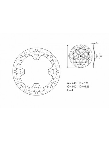 Disque de frein BREMBO Oro fixe - 68B40786