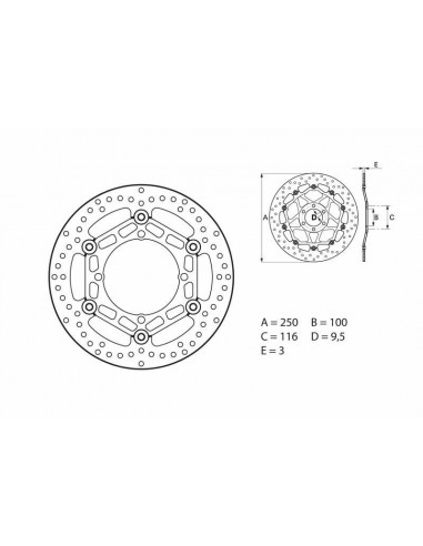 Disque de frein BREMBO Oro flottant - 78B40810