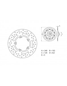 Disque de frein BREMBO Oro fixe - 68B40760