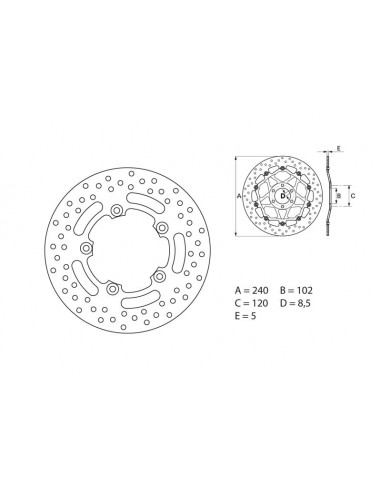 Disque de frein BREMBO Oro fixe - 68B40760