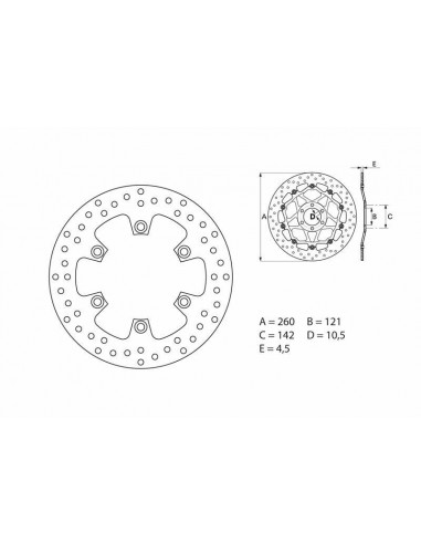 Disque de frein BREMBO Oro fixe - 68B407B3