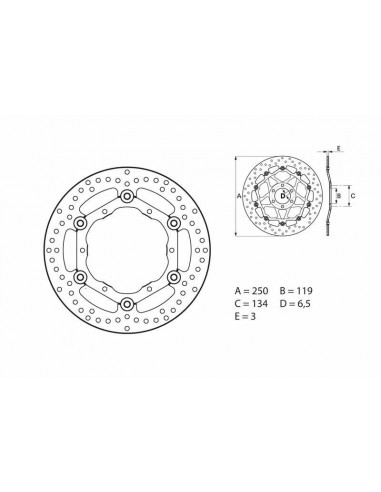 Disque de frein BREMBO Oro flottant - 78B40813