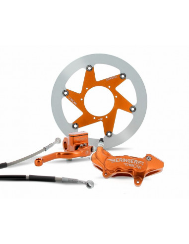 Kit freinage BERINGER Top Race roue 17'' étrier Aerotec® axial 6 pistons orange KTM